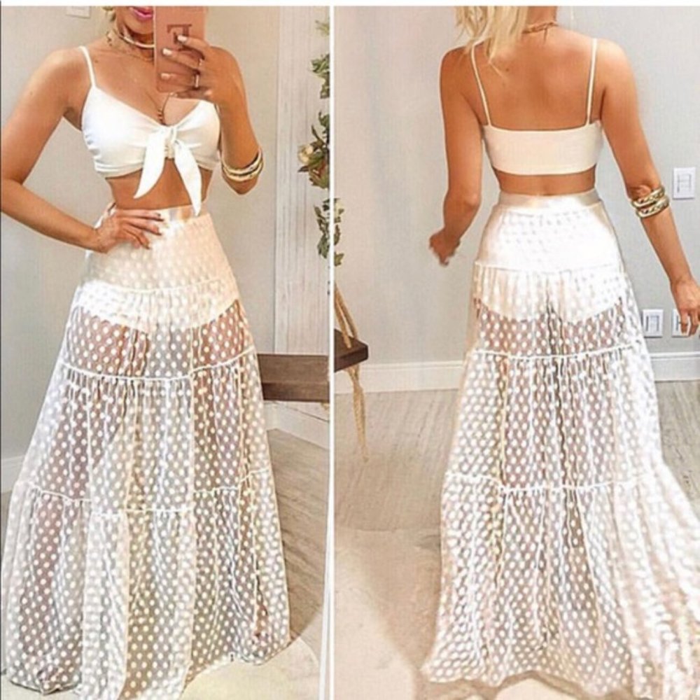 Boho Beach Maxi Skirt - Picture 3 of 6